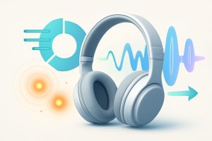 Modern noise-cancelling headphones with sleek design and ambient light