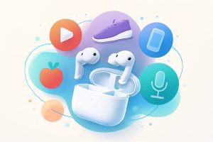 Modern wireless earbuds with sleek design and advanced features
