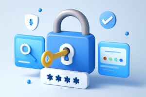 A selection of modern password management apps on various devices