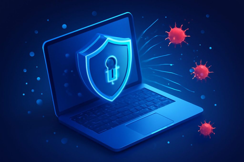 Computer screen displaying antivirus software interface