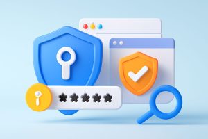 Desktop showing multiple password manager apps in use