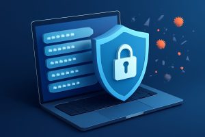 A diverse group of people using passwords on digital devices