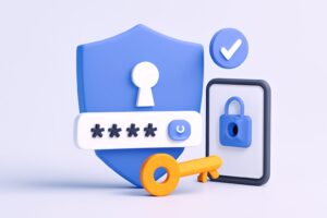A digital dashboard showing various password manager apps