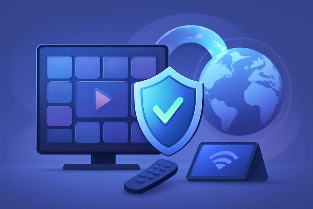 Person using a laptop with streaming services on screen