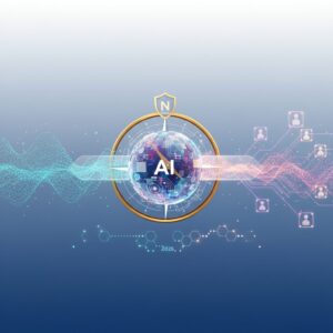 A diverse group of professionals thoughtfully interacting with holographic data visualizations, representing ethical guidelines and user privacy controls on a sleek, futuristic interface, bathed in soft, inviting light.