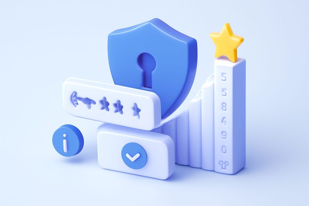 A sleek smartphone displaying secure password manager interface