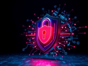 Computer network with AI security systems monitoring data flows and detecting threats in a digital landscape