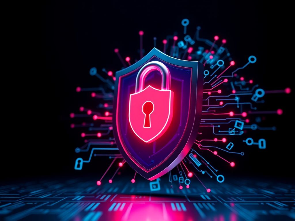 Secure digital fortress with encrypted data and cybersecurity tools