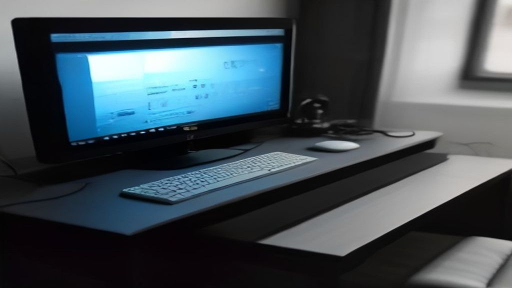 Futuristic gaming rig with a holographic AI overlay displaying real-time FPS optimization, glowing circuitry, and a sleek GPU
