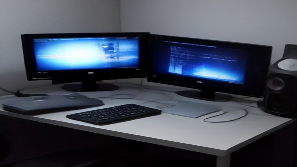 A sleek black laptop with illuminated keyboard and holographic game graphics floating above it
