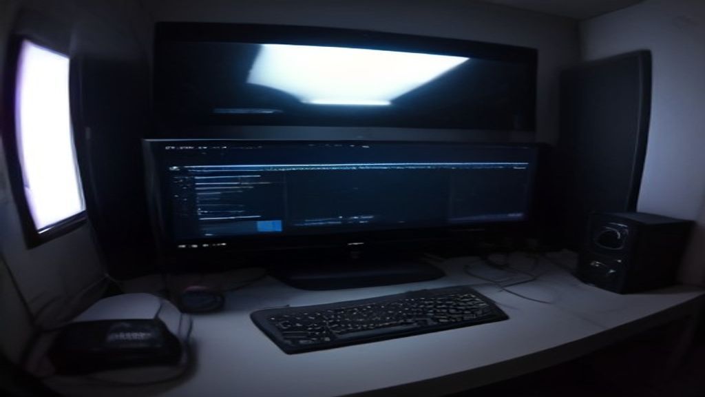 Sleek budget 4K monitor displaying a vibrant PS5 Pro game scene on a clean minimalist desk setup with soft ambient lighting