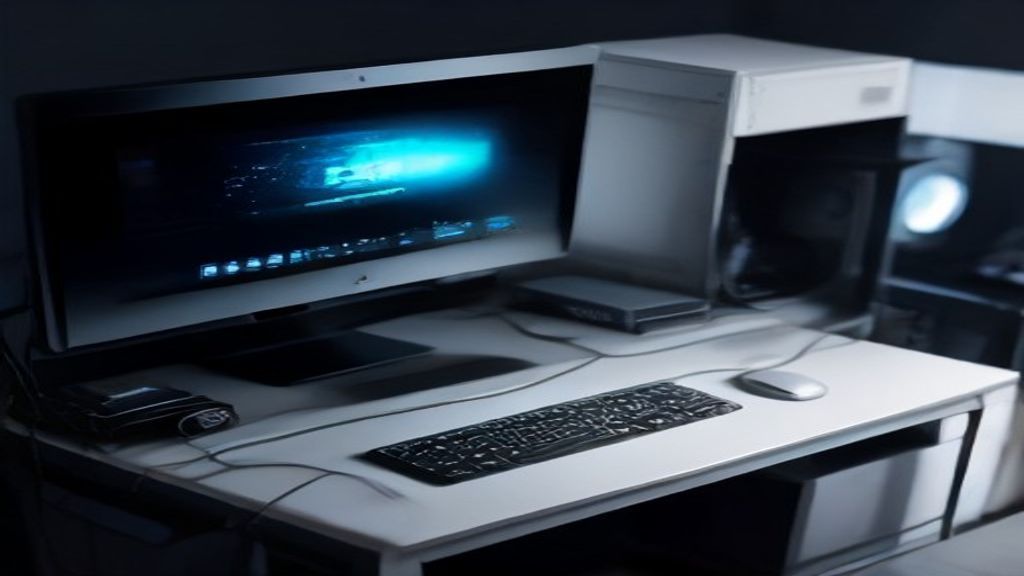 A sleek gaming monitor on a modern desk with RGB lighting and a keyboard, ideal for budget-conscious gamers