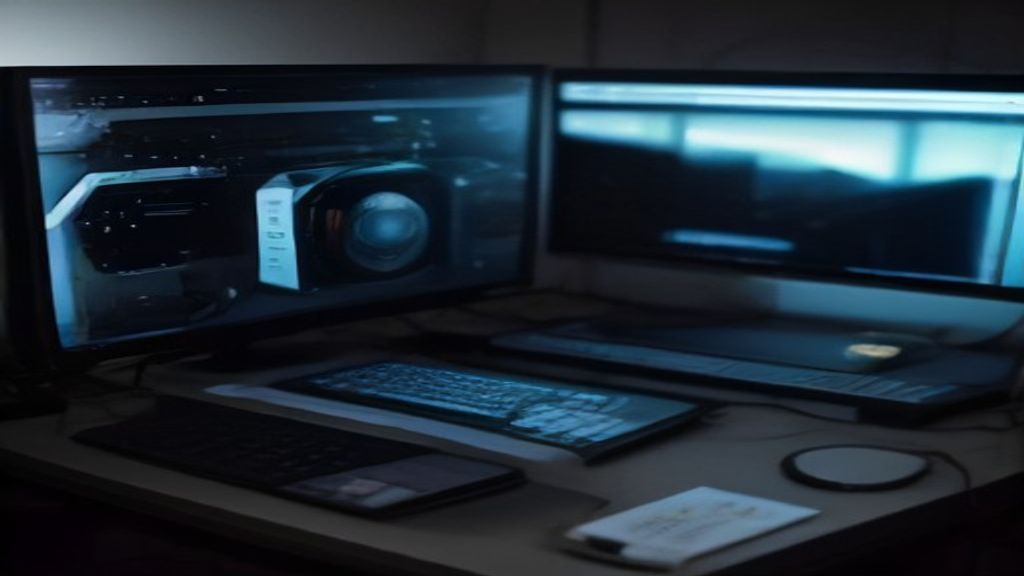 A sleek gaming laptop with RGB keyboard on a desk beside a mouse and headset, displaying a benchmark graph on screen