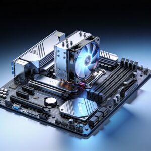 High-end gaming PC build with sleek case RGB lighting and premium components