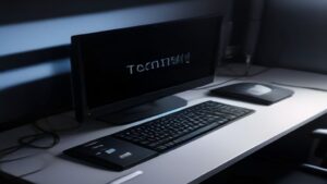 A sleek digital dashboard displaying real-time performance metrics, server load charts, and speed gauges against a dark tech background