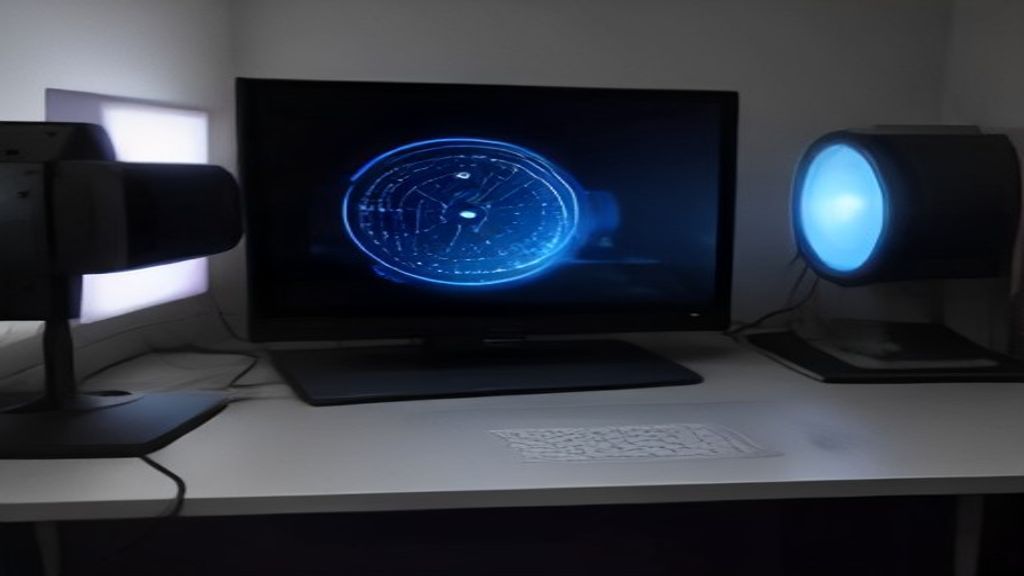 A modern workspace with dual monitors displaying system performance dashboards featuring real-time graphs and data analytics on a clean desk