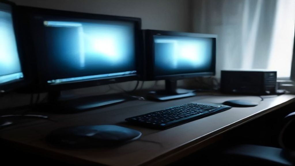 Modern server rack with glowing performance metrics displayed on holographic screens, clean minimalist tech environment