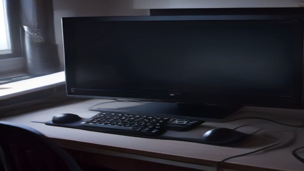 A minimalist desk with a laptop displaying benchmark charts, a notebook, and a steaming cup of coffee under soft natural light.