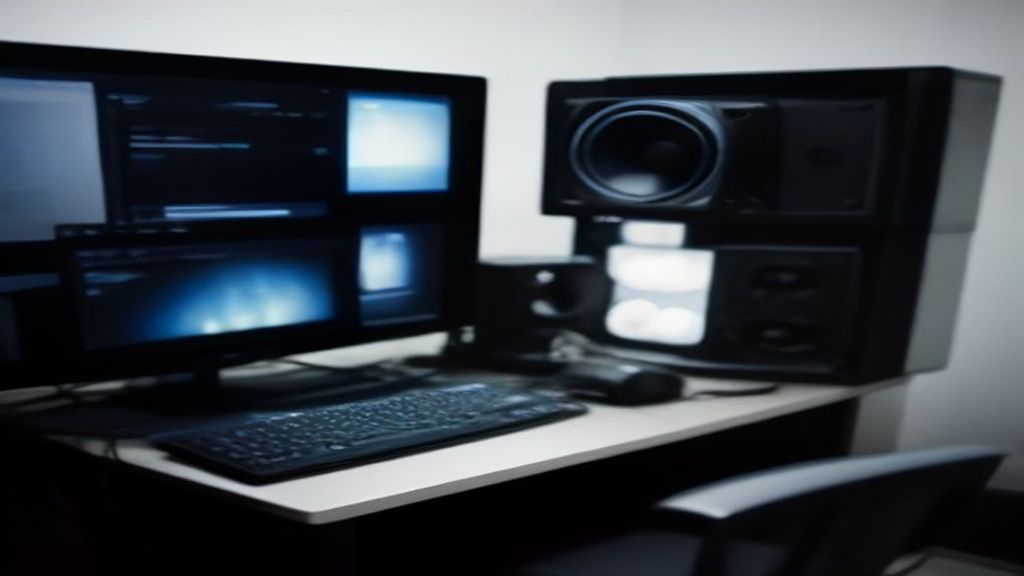High-performance server cluster illuminated against a dark data center backdrop