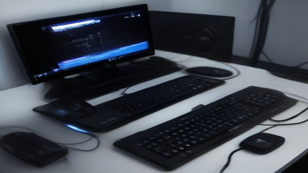 A sleek, futuristic laptop with glowing circuit patterns on a dark tech-themed background, showcasing advanced AI capabilities and a premium build