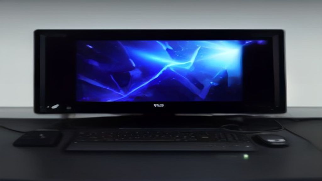 Two modern graphics cards positioned side by side on a clean wooden desk, glowing RGB lighting against a softly blurred dark workspace background