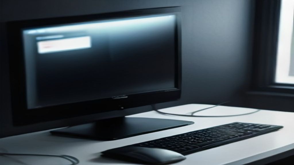 A premium 8K OLED gaming monitor on a sleek desk with RGB lighting in a dark room
