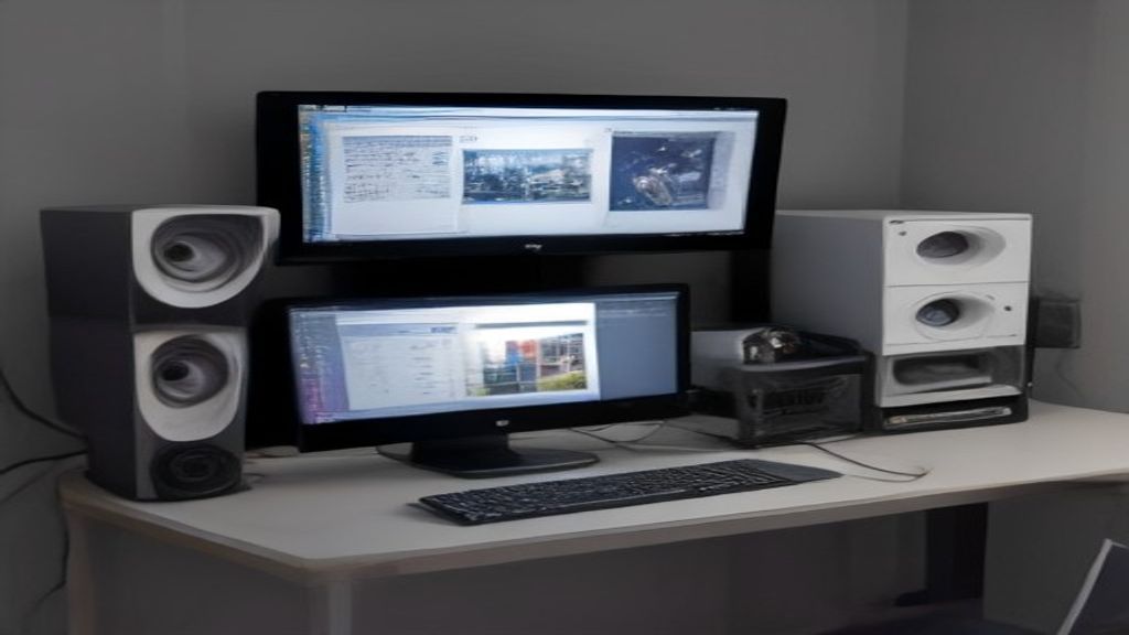 Sleek dual-screen ultrabook on a minimalist white desk with side by side OLED displays, soft ambient lighting, professional lifestyle shot, 3:2 aspect ratio