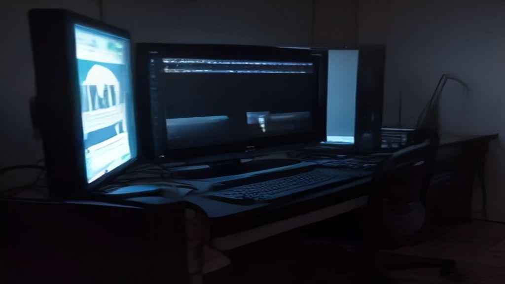 Sleek gaming laptop with glowing AI processor, RGB keyboard lighting, and futuristic design on a modern desk