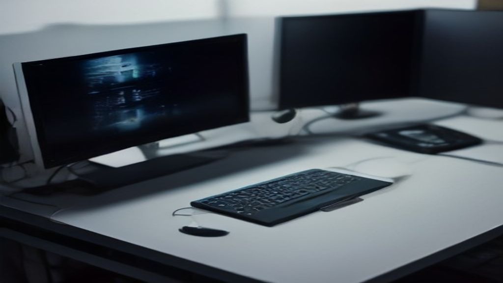 An older silver laptop on a wooden desk displaying a clean lightweight Linux desktop with soft natural lighting and minimalist accessories.