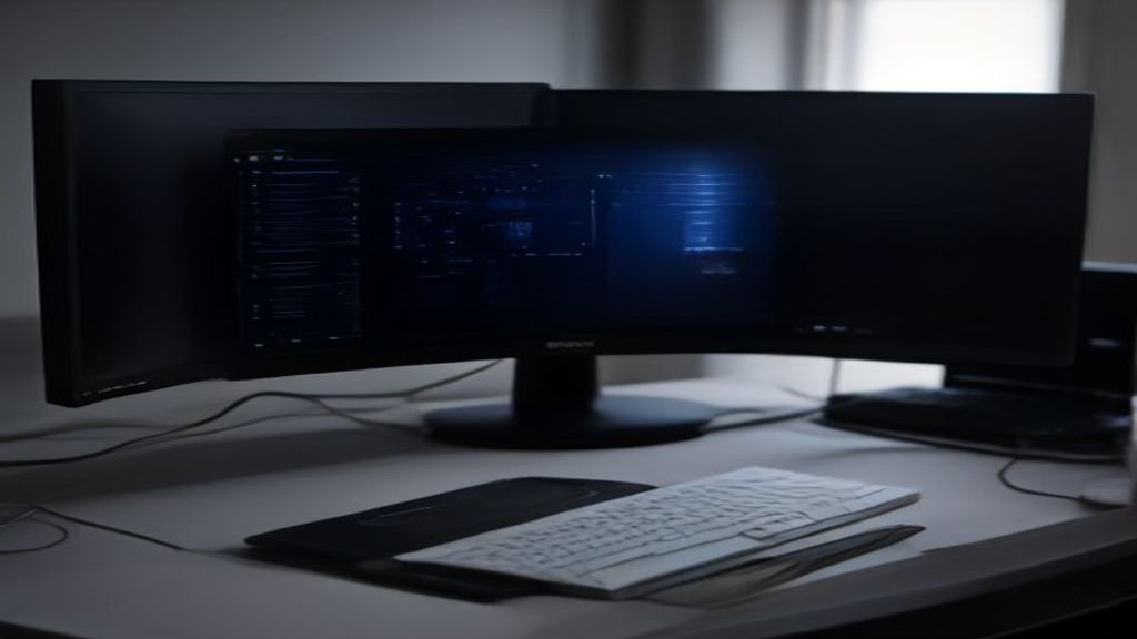 A modern gaming setup with a glowing quantum processor at the center, surrounded by holographic data streams and high-tech controllers, conveying advanced computing power for gamers.