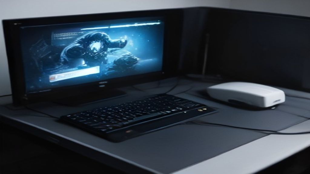 Modern dual-monitor workstation showing code, performance graphs and optimization metrics in a sleek minimalist office setting
