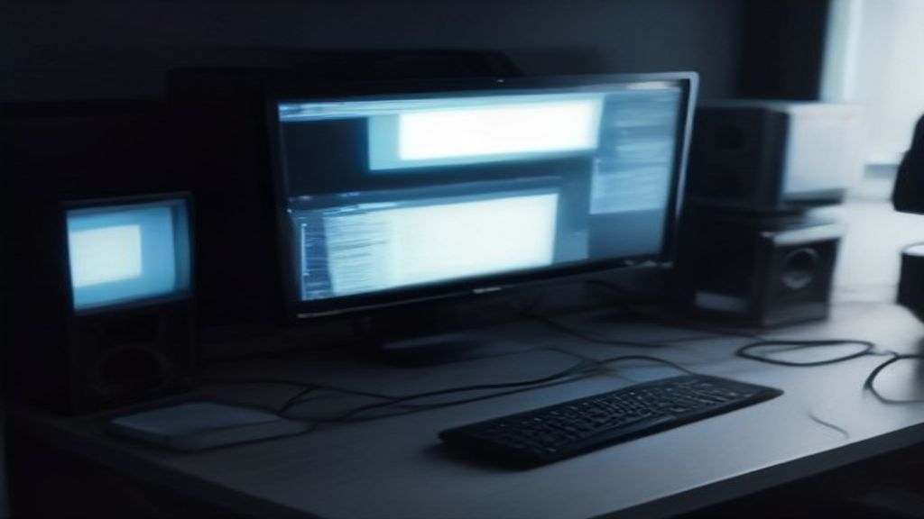 A modern data center dashboard displaying real-time performance graphs, CPU usage spikes, and optimization tips on a large screen