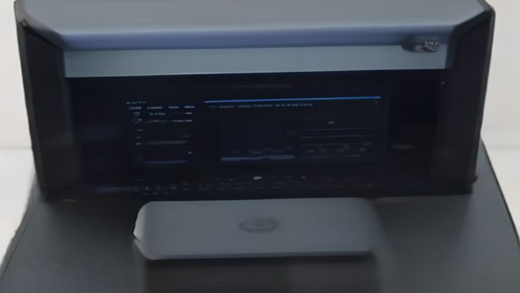 Professional workspace with servers, code on screens, performance charts, and optimization dashboards in a modern tech environment