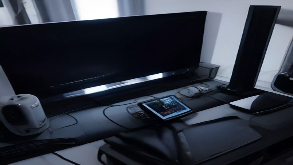 A sleek modern workspace showing a large screen with performance graphs, code snippets, and server icons, representing tech performance optimization concepts.