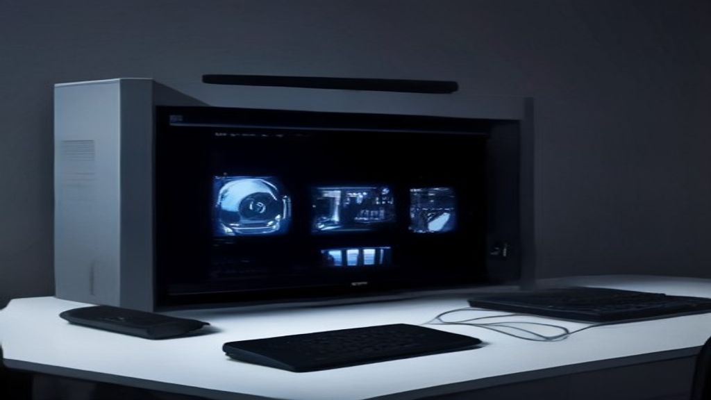 A sleek dashboard displaying real-time CPU usage, memory latency, and network throughput on a dark futuristic background.