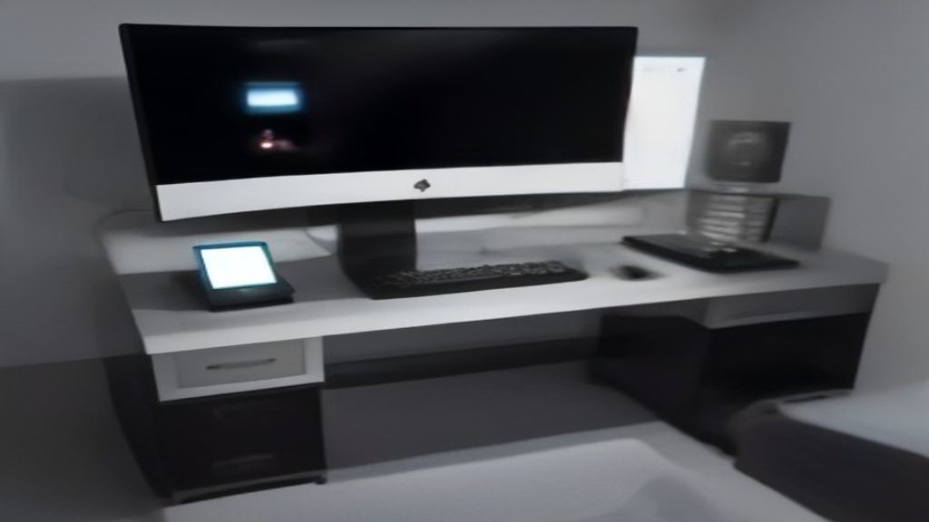 A modern workspace with a laptop showing performance graphs, server racks with blinking LEDs, and a developer reviewing code
