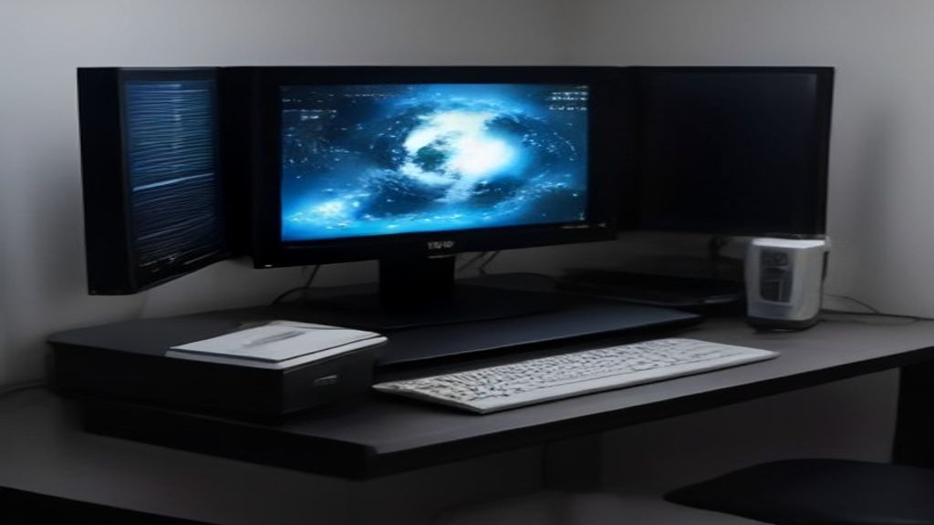 Modern server racks with glowing cables and digital data flow visualized in a clean, minimalist tech environment