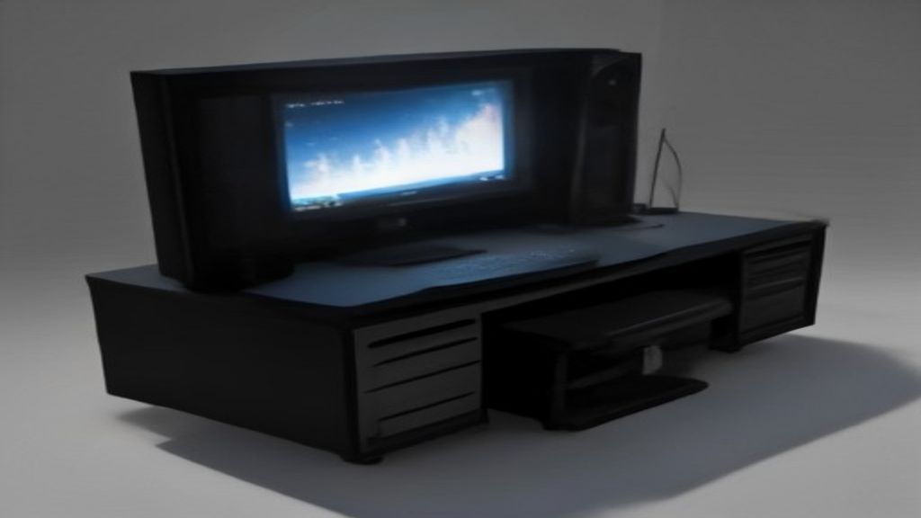 A modern server room with glowing blue LED lighting, organized network cables, and a large digital display showing real-time performance graphs and optimization analytics