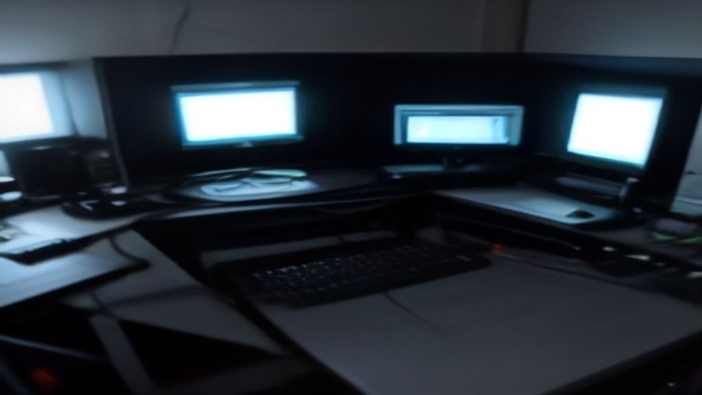 A sleek server rack with glowing blue LEDs, cables neatly arranged, set against a dark background to convey speed and efficiency.