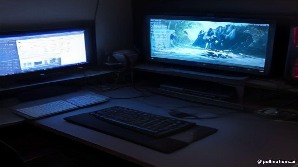 Modern server room with glowing blue dashboards showing speed metrics and optimization graphs